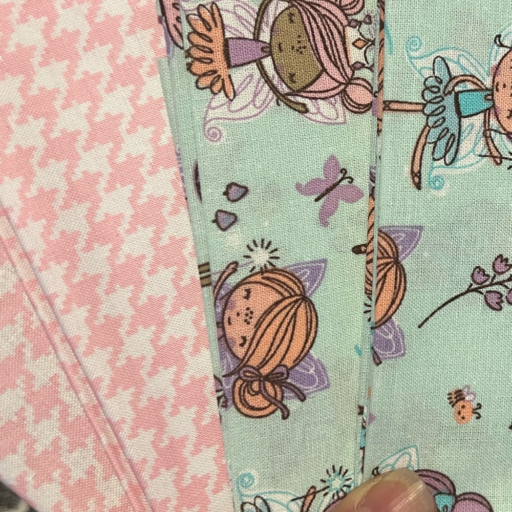 Fat quarter fabric set of 4 / pink princess